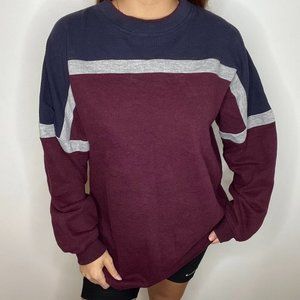 Vintage 90s USA Olympics striped pullover crewneck sweatshirt oversized sweater